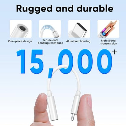 5 Pack USB C to 3.5mm Headphone Jack Adapter for iPhone 17/16/15 Pro/Max, Samsung Galaxy S25/S24/S23 Ultra, iPad Pro, MacBook ect - color: 5 Pack