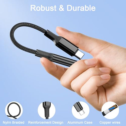 YANZIE USB C to 3.5mm Audio Adapter 2-Pack, Aux Headphone Jack Dongle | Built-in DAC for clear wired audio works with USB-C iPhone 16/15, Galaxy S24/S23, Pixel, iPad that support audio out