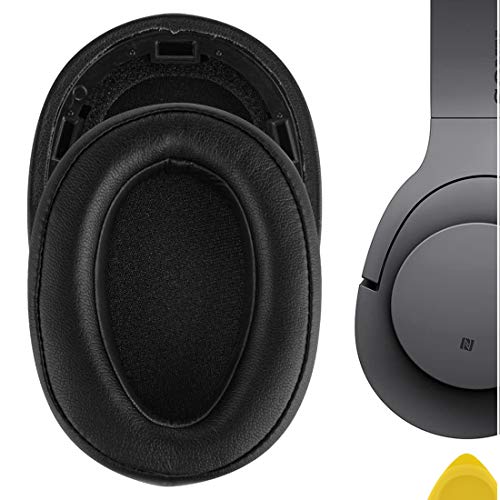 Geekria Replacement Ear Pads for Sony MDR-100ABN, WH-H900N Headphones Ear Cushions, Repair Parts with Video Guide (Black) - color: Black