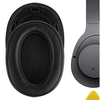 Geekria Replacement Ear Pads for Sony MDR-100ABN, WH-H900N Headphones Ear Cushions, Repair Parts with Video Guide (Black) - color: Black
