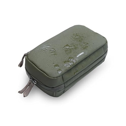 Orbitkey 2-in-1 Tech Accessory Pouch - Olive | Detachable Slim Sleeve | Organizes Cables & Chargers | Water-Resistant Fabric | Travel Ready - color: Olive