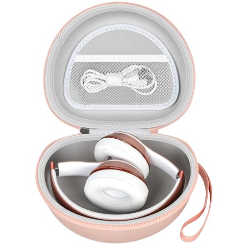 Extra Large Headphone Case Compatible with Picun B8/ P26/ for Beats Studio Pro/ Solo3/ Studio3/ for Elecder i39 and More Foldable Bluetooth Wireless Headset - Rose Gold - color: Rose Gold