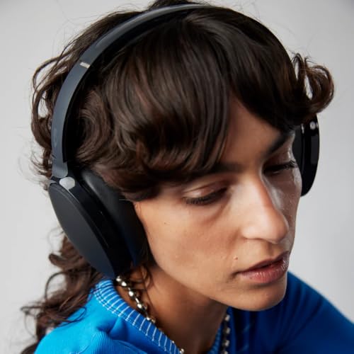 Skullcandy Hesh Evo Wireless Over-Ear Bluetooth Headphones - True Black | Bluetooth, Noise Isolating Fit, 36 Hours Battery, Foldable, Lightweight Design, Microphone, Travel, Commuting, Studying - color: True Black