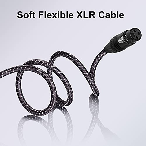 XLR Cables Braided for Microphone 6 Feet 6 Packs | Premium Color Coded, Anti-tangling, Balanced 3 Pin XLR Male to Female, Durable, Noise Reduction, 22 AWG - size: 6-Pack 6ft