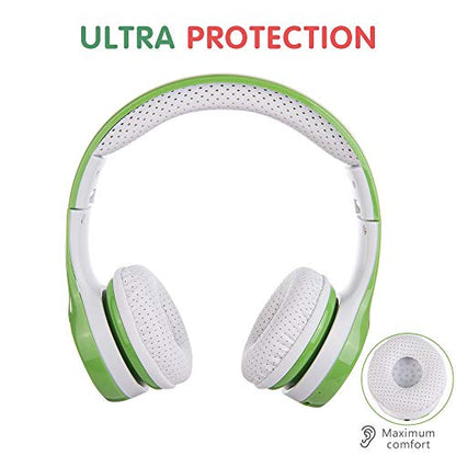 Toddler Headphones Wireless, Bluetooth Kid Headphones for Boys Girls,5 Button Easy use with Sharing Port, Built in Mic for Laptop Phones Computer (bs690 Green) - color: Green new