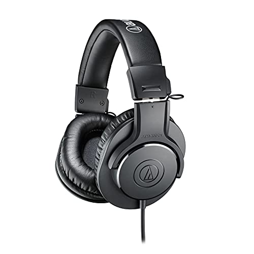 Audio-Technica ATH-M20x Professional Studio Monitor Headphones, Black - color: Black, style: Wired