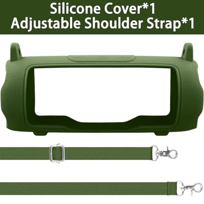 Silicone Cover for JBL Flip 7 Portable Bluetooth Speaker | Scratch-resistant, Unhindered Sound, Silicone Construction, Portable Carrying Silicone Cover, Green Silicone Cover - color: Green Cover