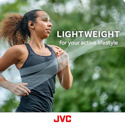 JVC nearphones Open Ear True Wireless Headphones with Pivot Motion Mecanism, 16mm Large Drivers Sound, Single Ear use, BT 5.4, Long Battery Life (up to 26 Hours) - HANP40TG (Green) - color: Green