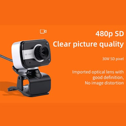 GLOGLOW 4K Webcam for PC, USB Computer Camera | 640x480 Resolution with Microphone, Plug and Play, Manual Focus, Privacy Cover, For Video Calling Conferencing Zoom
