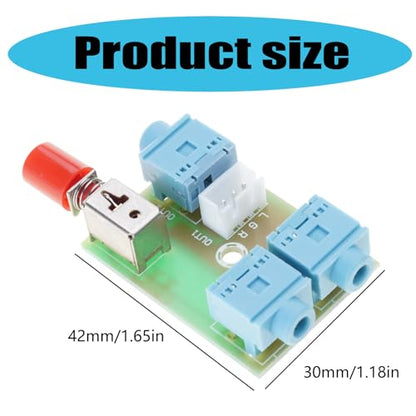 Manual Control Music Switches Board for 3.5mm Device Signals Transfer Selection Music Splitter Module Stable Switcher