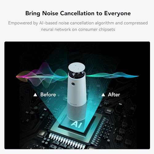 NUROUM C20 HD Video Conference Webcam with Microphone and Speaker | 4 Noise Cancelling MEMS Mics, 2MP CMOS Sensor, 100° FOV, 13ft Voice Pickup, Plug and Play, Broad Compatibility