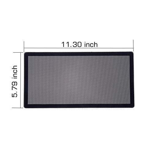 287mm Magnetic Fan Dust Mesh Filter PVC Computer PC Case Cover Black 2-Pack | Magnetic 11.3inch x 5.79inch PVC PC Fan Dust Mesh Filter - Protects Computer Chassis, Speakers & Electronics from Dust - size: 287x147mm/11.3x5.79inch Black, style: 287mm 2-Pack