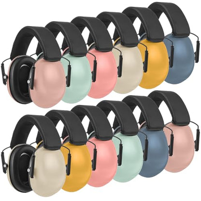 12 Pcs Kids Ear Protection Noise Cancelling Headphones Ear Muffs Bulk 27db Adult Noise Reduction Hearing Earmuff(Universal Fit (kids & Adults),Boho Style) - size: Universal Fit (kids & Adults), style: Boho Style