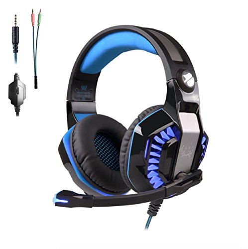 PS4 Headset Gaming Headset for PC Xbox One Headphones with Mic Headset for Gaming Computer(Blue)