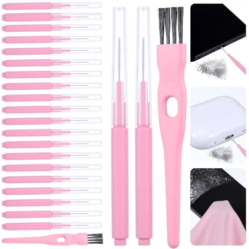 Sibba 20Pcs Cell Phone Cleaning Kit Mini Brushes with Large Brush | Anti-Clogging, Cleaning Cloth, Nylon, Charging Port Cleaner Kit, for USB-C Charging Port, Phone Speaker, Earbuds Tools