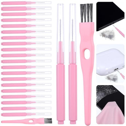 Sibba 20Pcs Cell Phone Cleaning Kit Mini Brushes with Large Brush | Anti-Clogging, Cleaning Cloth, Nylon, Charging Port Cleaner Kit, for USB-C Charging Port, Phone Speaker, Earbuds Tools