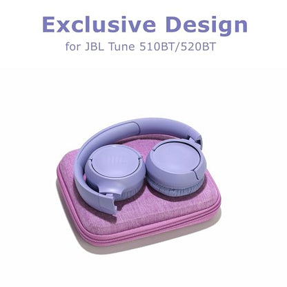 Ginsco Ultra-Slim Case Compatible with JBL Tune 510BT Bluetooth Headphones, with JBL Tune 520BT/670NC Live 460NC, Wireless On-Ear Headphones, Travel Carrying Headphone Case (Purple) - color: Purple