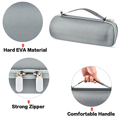 Comecase Hard Travel Case for JBL Charge 4/ Charge 5 Waterproof Bluetooth Speaker. Carrying Storage Bag Fits Charger and USB Cable - Grey+Inside Grey (Case Only) - color: Grey