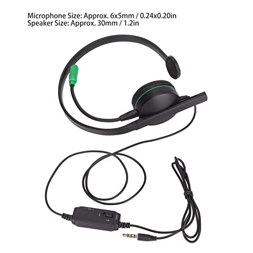 S481 Single Ear Gaming Headset 3.5mm Stereo Wired One Ear Headset with Mic and in Line Control for One Wired One Ear Headset, Gaming Chat Headset , 3.5mm