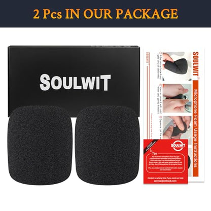 SOULWIT 2Pcs Pop Filter for HyperX SoloCast - Black