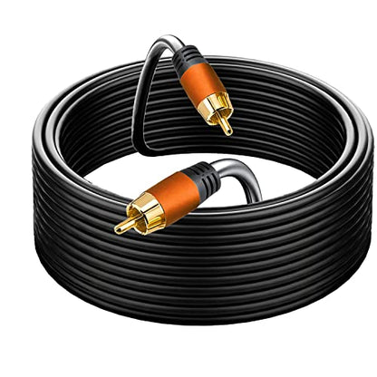 Digital Coaxial Audio Cable 16.5FT, 1RCA Male to 1RCA Male for Subwoofer, Home Theater, Video/Audio, Rear View Parking Camera - style: 16.5FT