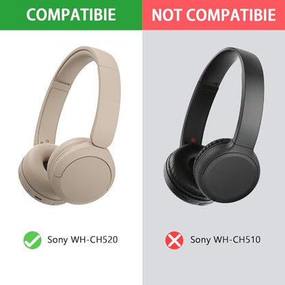 Defean Kit 2 IN1 Earpads for Sony WH-CH520 Wireless Headphones-Coffee | Replacement Cushions Kit 2 IN1 Ear Pads + Headband,Replacement Headstrap Pad & Earpads Repair Part - color: Coffee