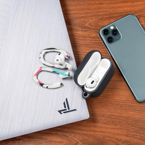WC HookZ - Patented Upgraded Over Ear Hooks for AirPods Pro 1, 2 & AirPods 1, 2 & 3- Two Size Pairs Included in Package, Unique Left & Right Hook, Made by Wicked Cushions | 90's White - color: 90's White