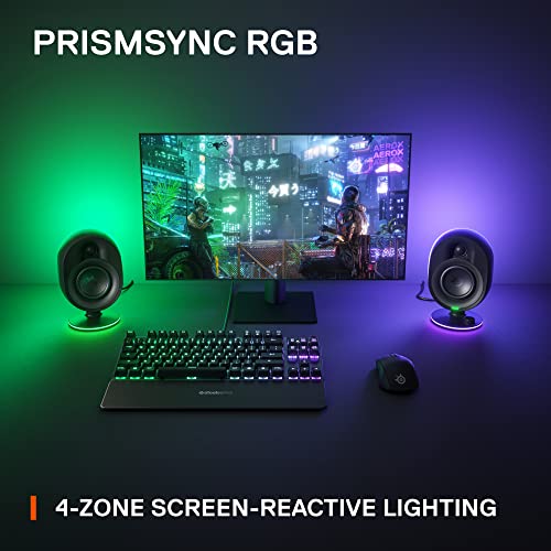 SteelSeries Arena 7 RGB Illuminated 2.1 Gaming Speakers with Powerful Bass, Subwoofer, and Bluetooth - For PC, PlayStation, Mobile - style: Arena 7