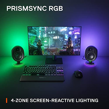 SteelSeries Arena 7 RGB Illuminated 2.1 Gaming Speakers with Powerful Bass, Subwoofer, and Bluetooth - For PC, PlayStation, Mobile - style: Arena 7