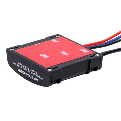 Audiopipe Marine 무선 음악 스트림 오디오 수신기 (AP-BTM-1200), Blutooth 5.0 어댑터, RCA 스테레오 출력, 해양, ATV, UTV, 골프 자동차, 홈 뮤직에 적합