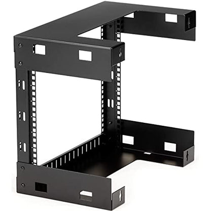StarTech.com 2-Post 8U Heavy-Duty Wall-Mount Network Rack, 19" Open Frame Server Rack, 12" Deep, Wall Mount Data Rack for IT / AV / Patch Panel / Computer Equipment, TAA (RK812WALLO) - size: 8U