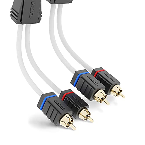 DS18 MOFCR-12FT 2 Channels OFC Marine RCA Audio Stereo Cable - 12 Feet - style: 12 Ft