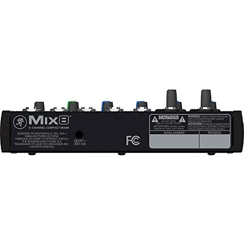 Mackie Mix Series Mix8 8-Channel Mixer, Black - size: Mix8