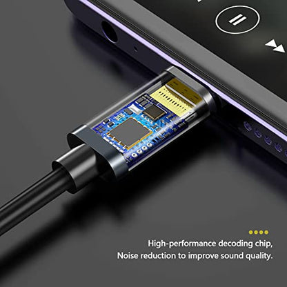 USB C to 3.5mm Audio Jack Aadpter Type-C to 3.5mm Multi Headphone Adaptador 5 Way 5-in-1 Aux TRS Audio Sharing Splitter Cable Compatible for Samsung Galaxy S22/S21/S20, MacBook Air/Pro