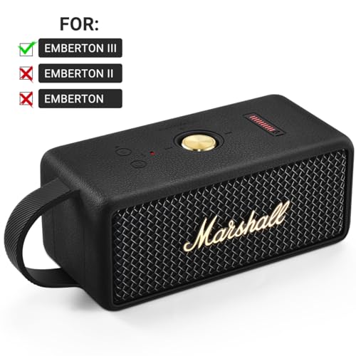 Silicone Case for Marshall Emberton III,Protective Case Cover for Marshall Emberton 3 Bluetooth Portable Speaker(Black)