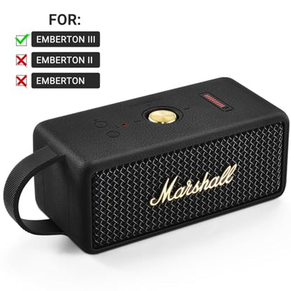 Silicone Case for Marshall Emberton III,Protective Case Cover for Marshall Emberton 3 Bluetooth Portable Speaker(Black)