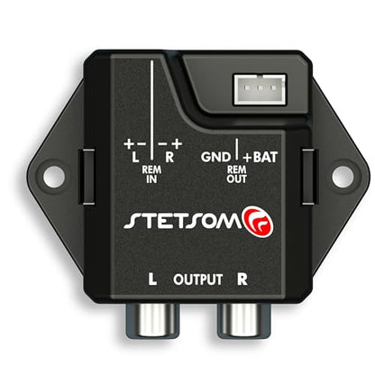 Stetsom ST6000 Audio Converter (Wire High to RCA), Remote Output Automatically Activated by Sound for Original Factory Stereo Radio Player, High Signal to RCA