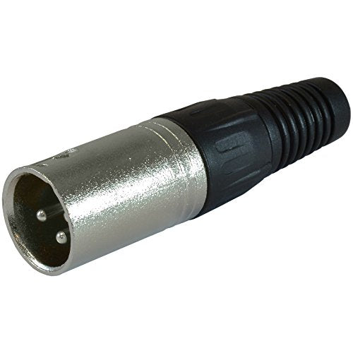 25 Ft Patch Cable Cords - XLR Male to 1/4 inch TRS Black Cables - 25' Balanced Snake Cord (Note: This is NOT A MIC Cable)