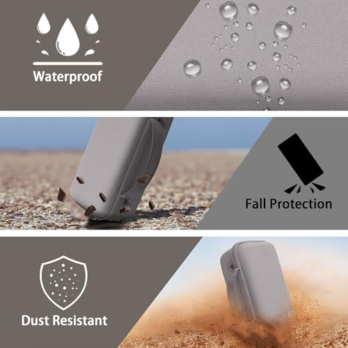 co2CREA Hard and Silicone Travel Case for Bose SoundLink Flex 2/1,Sandstone | 2nd Gen Compatibility, Dual-Layer Protection, EVA Hard Shell, Silicone Cover, Adjustable Shoulder Strap, Aluminum Carabiner - color: Sandstone Case