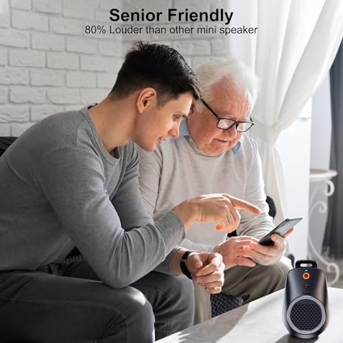 Wodgreat Wearable Clip On Bluetooth 5.4 Speaker IPX5 Waterproof | Clean Sound, Built-in Mic, Hands-Free Music/Calls for Work/Cycling/Home/Party/Outdoor(Black)