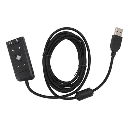 VBESTLIFE USB Sound Card, 7.1 Virtual Surround Audio Adapter with Headphone & Microphone Jacks for PC Gaming, USB to 3.5mm DAC for Esports FPS, External Sound Card with LED Indicator
