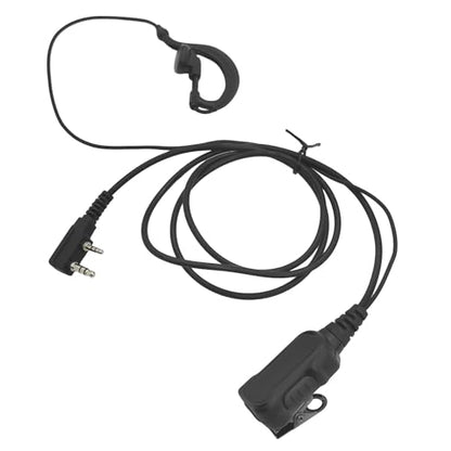 G Shape Uv-5r Ear-Piece 2 Way Radio Ear Piece K1 2 Pin Earpiece 2 Prong Walkie Talkie Headset with Mic Headphones for Retevis Kenwood Baofeng Samcom Arcshell 007 rt22p 888s uv5r ar 152 ar-6