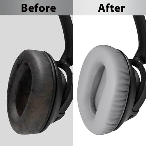 WH-CH710N Replacement Earpads Ear Cushions, Ear Pads for Sony WH-CH710N, WH-CH720N Headphones, Ear Cushions with Soft Protein Leather, Ear Comfort Memory Foam(Light Gray) | Softer Protein Leather & High-Density Memory Foam Earpads for Sony Headphones - co