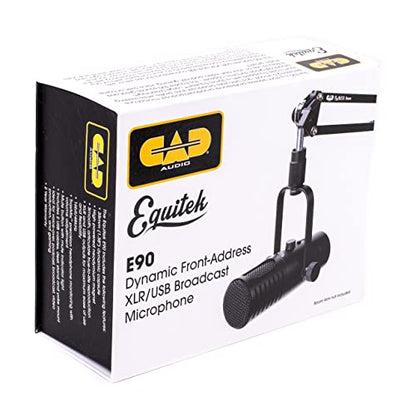 CAD Audio E90 Dynamic Front-Address Broadcast Microphone – XLR & USB-C Out