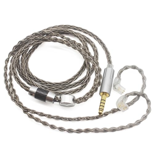 Youkamoo 4.4mm Balanced Earphone Cable, Recessed 2pin IEMs Earphone Replacement Cable Compatible with ZSN Pro ZS10 Pro NF2u KZ ZSX QDC - color: QDC