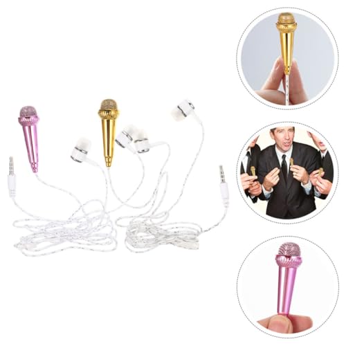 YARNOW 2pcs Portable Tiny Microphone for Phone Video Recording