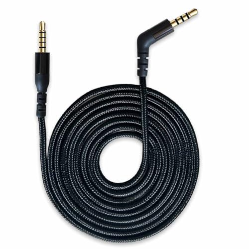 QJYTH Replacement 1.5 m Cable Compatible with Arctis Nova Pro / 7 Headset | Compatible with SteelSeries Arctis Nova Pro / 7 Headset (1.5m, Black) - size: 4.92ft