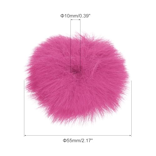 MECCANIXITY Furry Microphone Windscreen 10mm x 55mm Mic Cover Windshield for Indoor Outdoor Microphone Rose Pink 5 Pack - color: Rose Pink
