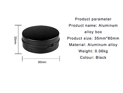 Earbuds IEMs Case,Mini Portable Earphone Case, Waterproof Aluminum Alloy Housing Headphone Case for Travel, Protective, Dust Proof, Water Resistant, Lightweight Universal Carrying , Black