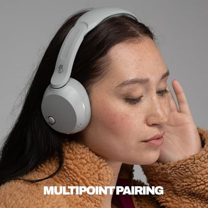 Skullcandy Icon 180 Wireless On-Ear Bluetooth Headphones - Cement | 50 Hours Battery, Lightweight and Travel Ready, Secure Fit, Sweat and Water Resistant, Microphone iPhone Android, Foldable - color: Cement
